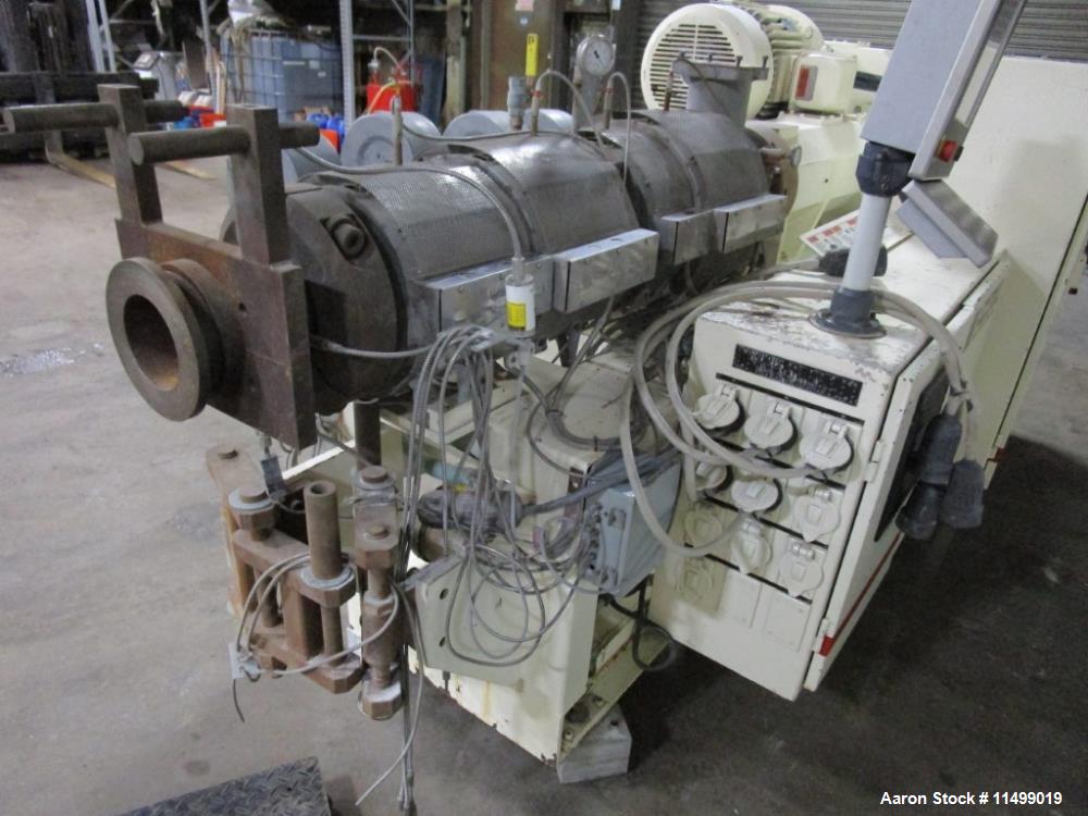 Used- Milacron 65mm Twin Screw Extruder, Model TC65