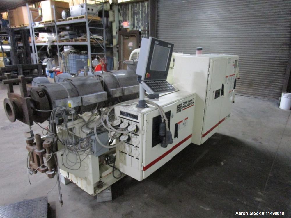 Used- Milacron 65mm Twin Screw Extruder, Model TC65