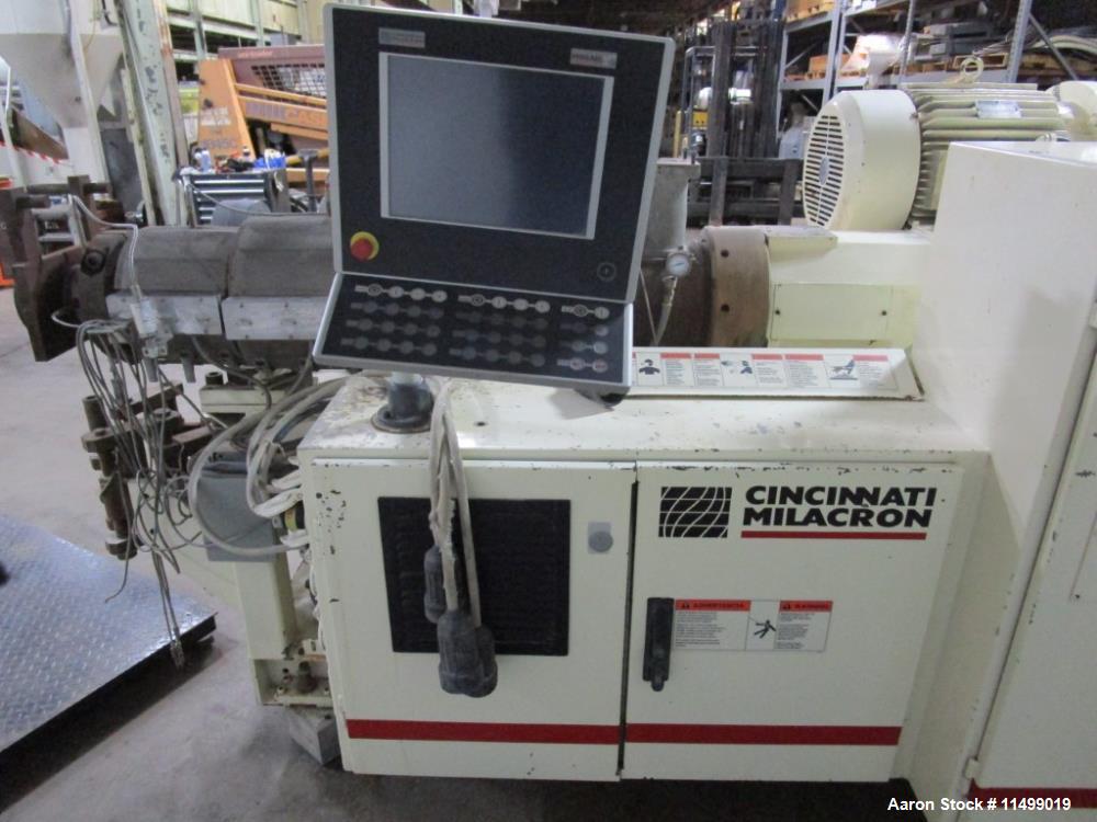 Used- Milacron 65mm Twin Screw Extruder, Model TC65