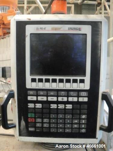Used Cincinnati, Model Titan 58. Outputs up to 150 kg/h for PVC profile Outputs up to 270 kg/h for PVC pipe Ideal for PVC pipe and profiles SecuRe relay control as standard for easy operation Analog ...
