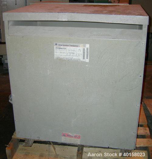 Used 55mm Cincinnati conical, counter rotating twin screw extruder. Has electrically heated, water cooled vented barrel, starve feeder, driven by 40 hp Reliance DC motor with SCR control. Extruder ha...