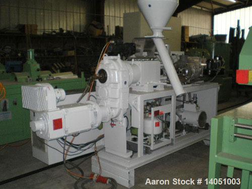 Used Krauss Maffei KMD-2-50-KK Counter-Rotating Conical Twin Screw Extruder
