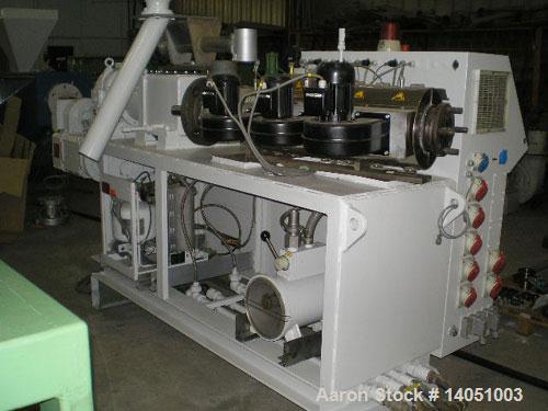 Used Krauss Maffei KMD-2-50-KK Counter-Rotating Conical Twin Screw Extruder