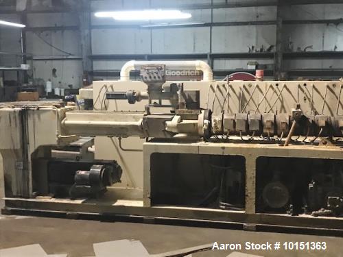 Used 90mm Krauss Maffei Model KMD90 Counter-Rotating Twin Screw Extruder