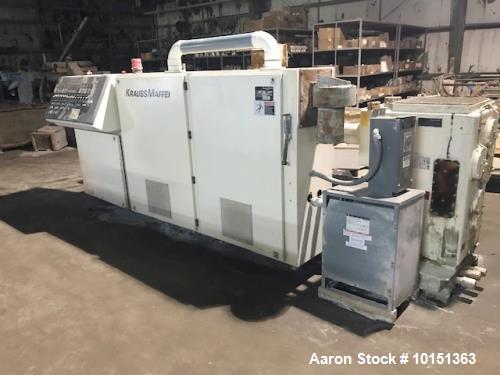 Used-90mm Krauss Maffei Model KMD90 Counter-Rotating Twin Screw Extruder