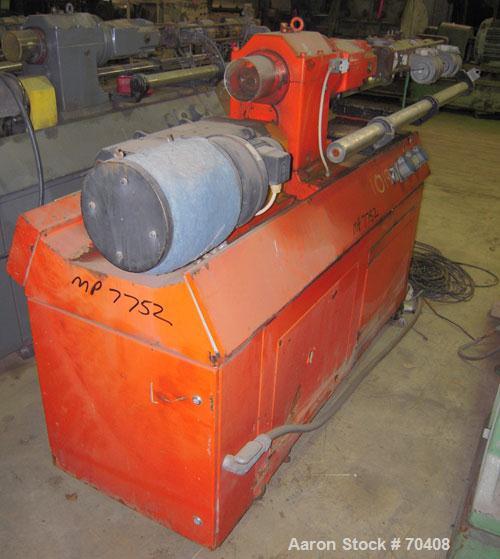 Used Leistritz 34mm Counter-rotating Twin Extruder, Model LSM30/34. Approximately 24 to 1 L/D ratio. (2) 34mm counter-rotating screws. 6 barrel sections, 1 vented, 1 feed section. Electrically heated...