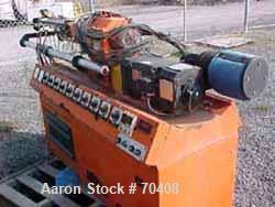 Used Leistritz 34mm Counter-rotating Twin Extruder, Model LSM30/34. Approximately 24 to 1 L/D ratio. (2) 34mm counter-rotating screws. 6 barrel sections, 1 vented, 1 feed section. Electrically heated...
