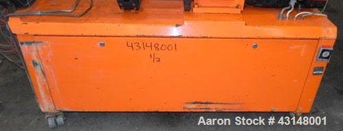 Used Leistritz 34mm Counter-Rotating Twin Screw Extruder, Model LSM30.34 GL. Approximately 38 to 1 L/D ratio. Electrically heated, air cooled 7 barrel zones, 1 water cooled feed zone with hopper. Scr...