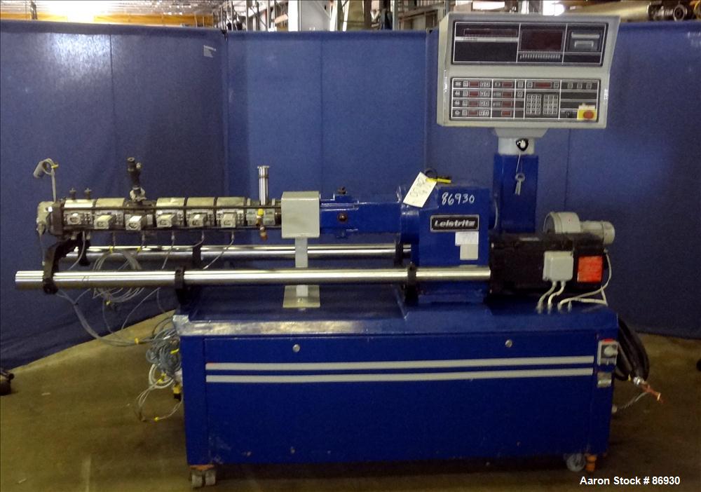 Used Leistritz 34mm Twin Screw Extruder, Model LSM30.34