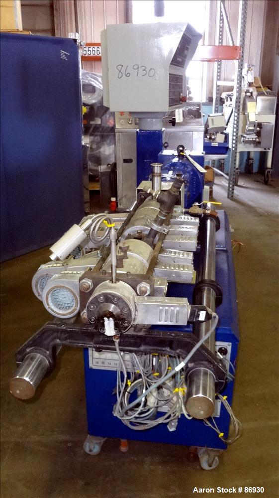 Used Leistritz 34mm Twin Screw Extruder, Model LSM30.34