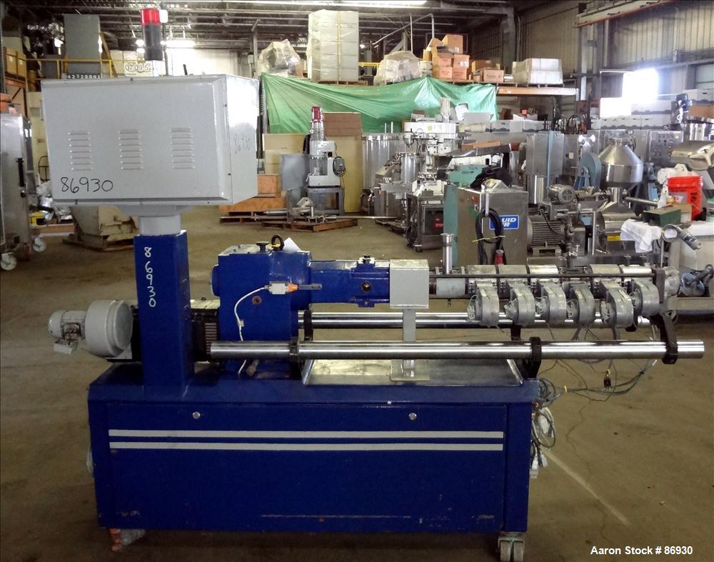 Used Leistritz 34mm Twin Screw Extruder, Model LSM30.34