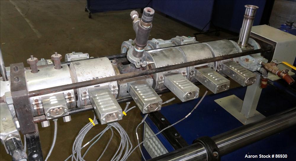Used Leistritz 34mm Twin Screw Extruder, Model LSM30.34