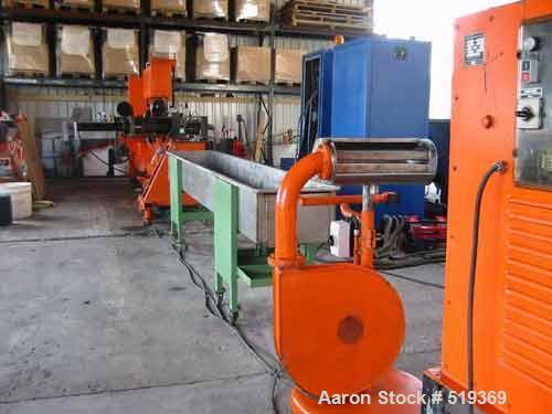 USED: Paul Leistritz compounding system consisting of: (1) feedingsystem mounted on unit; (1) Paul Leistritz twin screw extruder, type LSP 95, 22:1 L/D; 3.7" diameter (95mm) counter-rotating screws.E...