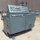 Used American Maplan Approximate 62mm Counter-Rotating Twin Screw Extruder, Model DSK62. (2) 2.44