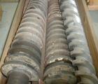 Used American Maplan Approximate 62mm Counter-Rotating Twin Screw Extruder, Model DSK62. (2) 2.44