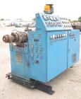 Used American Maplan Approximate 62mm Counter-Rotating Twin Screw Extruder, Model DSK62. (2) 2.44