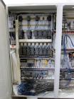 Used American Maplan 110mm Counter-Rotating Twin Screw Extruder, Model TS-110.  Approximate 26 to 1 L/D ratio.  Top vented barrel with electrically heated 1 and 2 barrel zones, zones 3, 4, and 5 offe...