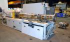Used American Maplan 110 mm Counter-Rotating Twin Screw Extruder, Model TS-110. Approximately 26 to 1 L/D ratio. Top vented barrel with electrically heated 1 and 2 barrel zones, zones 3, 4, and 5 off...