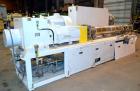 Used American Maplan 110 mm Counter-Rotating Twin Screw Extruder, Model TS-110. Approximately 26 to 1 L/D ratio. Top vented barrel with electrically heated 1 and 2 barrel zones, zones 3, 4, and 5 off...