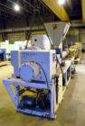 Used American Maplan 110 mm Counter-Rotating Twin Screw Extruder, Model TS-110. Approximately 26 to 1 L/D ratio. Top vented barrel with electrically heated 1 and 2 barrel zones, zones 3, 4, and 5 off...
