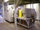 USED: American Maplin model TS-110 counter-rotating twin screw extruder. 110 mm screw diameter. Unit vented and equipped with X800 barrel and T/C screws, double compression. Unit driven by a 125 Vect...