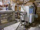 USED: American Maplin model TS-110 counter-rotating twin screw extruder. 110 mm screw diameter. Unit vented and equipped with X800 barrel and T/C screws, double compression. Unit driven by a 125 Vect...