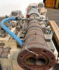 Used American Maplan 88mm Counter-Rotating Twin Screw Extruder, Model TS-88. Approximate 24 to 1 L/D ratio. (10) barrel zones, (1) section top vented, Electrically heated, liquid cooled. (2) Intermes...