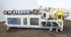Used American Maplan 88mm Counter-Rotating Twin Screw Extruder, Model TS-88. Approximate 24 to 1 L/D ratio. (10) barrel zones, (1) section top vented, Electrically heated, liquid cooled. No screws. W...
