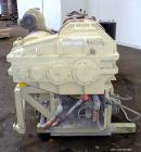 Used American Maplan 88mm Counter-Rotating Twin Screw Extruder, Model TS-88. Approximate 24 to 1 L/D ratio. (10) barrel zones, (1) section top vented, Electrically heated, liquid cooled. No screws. W...