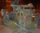 USED: Amut twin screw extruder, 92 mm screw diameter, model BA92. Approximate 24:1 L/D ratio, counter-rotating screw design. 6 zone top vented, electrically heated, air cooled barrel with vacuum pump...