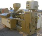 USED: Amut twin screw extruder, 86 mm screw diameter. Approximate 22:1 L/D ratio. Counter-rotating screw design. 5 zonetop vented, electrically heated, air cooled barrel with vacuum pump.Water cooled...