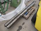 Used Bausano Twin Screw Extruder with Counter-Rotating Screws.  5.75