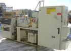 Used Cincinnati Conical Counter-Rotating Twin Screw Extrusion Equipment, 55 mm, model CM55. Approximate 20:1 L/D ratio. Approximate 48:1 gearbox ratio. Built-in oil heating and cooling with tank, hea...