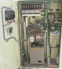 Used Cincinnati Conical Counter-Rotating Twin Screw Extrusion Equipment, 55 mm, model CM55. Approximate 20:1 L/D ratio. Approximate 48:1 gearbox ratio. Built-in oil heating and cooling with tank, hea...