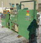 USED: Cincinnati conical counter-rotating twin screw extruder, 55 mm, model CM55. Approximate 20:1 L/D ratio. Approximate 48:1 gearbox ratio. Built-in oil heating and cooling with tank, heat exchange...