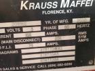 Used 90mm Krauss Maffei Model KMD90 Counter-Rotating Twin Screw Extruder