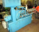 Used Leistritz Model LSM-30.34 Twin Screw Counter Rotating. Currently set up at 30:1 L/D. Can be changed to 12.35, 12.88, 19.41, 22.94, 26.47, 30, and 33.53:1 L/D, 34mm (1.181