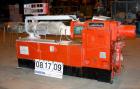 USED: Leistriz 80mm counter-rotating, intermeshing twin screw extruder, model ZSE80-2M. (2) 80mm screws, approximate 20:1 L/D ratio, electrically heated, air cooled. 5 barrel segments, 1 top vented, ...