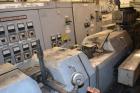 Used Ikegai 65mm Twin Screw Extruder, Model PCM-65II. Liquid heated, and cooled. 8 Zone top vented barrel. Top mounted twin screw feeder. Approximate 64