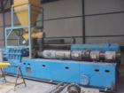 Used Theysohn PAR 130 Counter-Rotating Twin Screw Extruder, 5.12