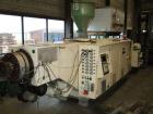 Used Weber DS 12 P Counter-Rotating Twin Screw Extruder. Screw diameter 4.7
