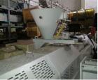 Used- Weber DS 13.22 Counter Rotating Twin Screw Extruder. Screw diameter 4.9