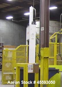 Used 1997 Roeqco model HS 115-54-148E guillotine cutter, 54" blade, 30 hp, 3/60/575 volts, 49 FLA, outfeed belt conveyor