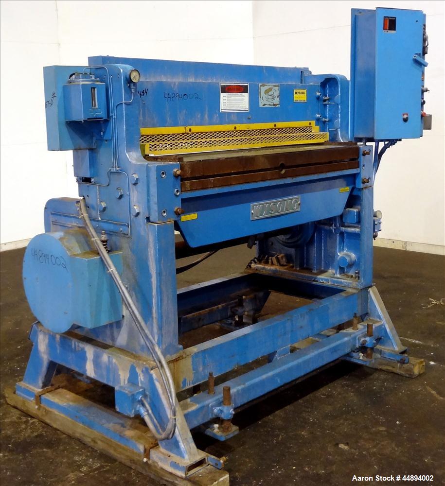 Used Wysong 52" Wide In-Line Shear, Model 1052-P