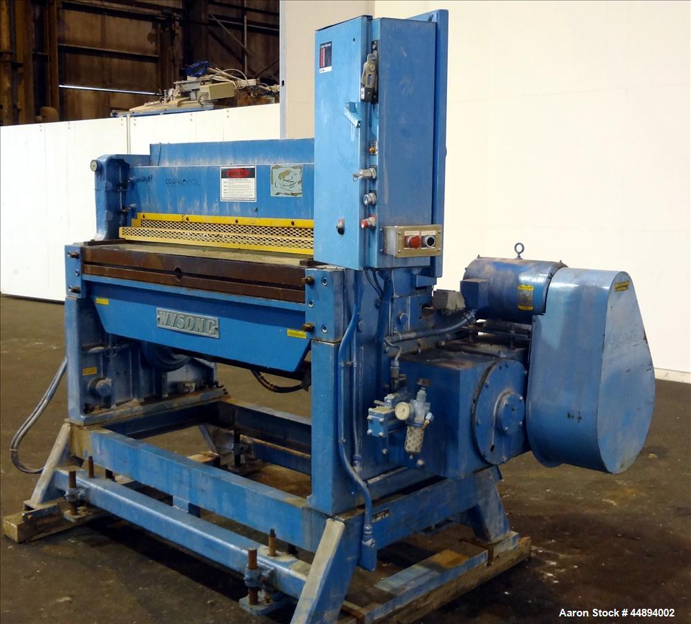 Used Wysong 52" Wide In-Line Shear, Model 1052-P