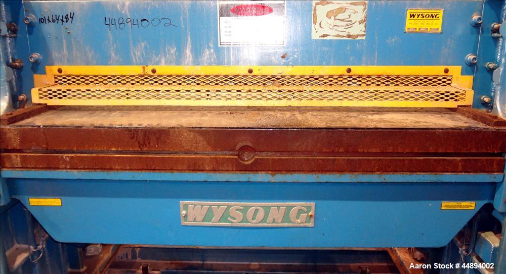 Used Wysong 52" Wide In-Line Shear, Model 1052-P