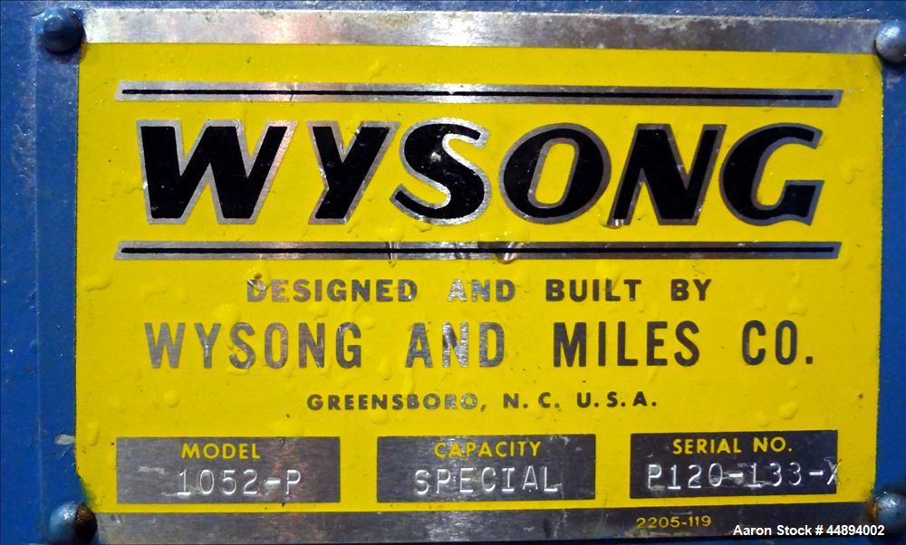 Used Wysong 52" Wide In-Line Shear, Model 1052-P