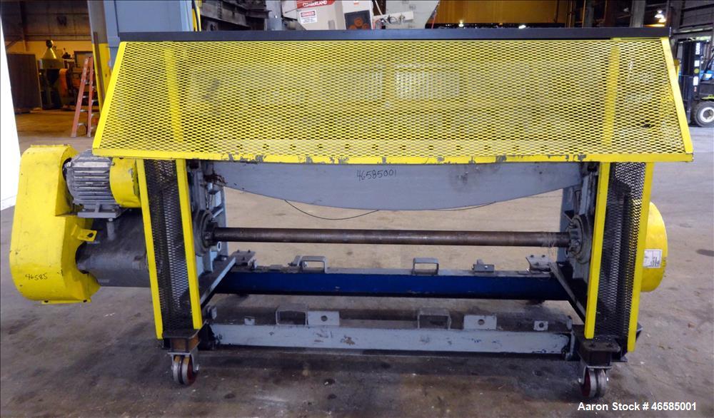 Used Wysong 72" Wide In-Line Shear. Driven by a 3 hp, 3/60/460 volt, 1775 rpm motor. Includes controls. Mount on carbon steel frame with casters.