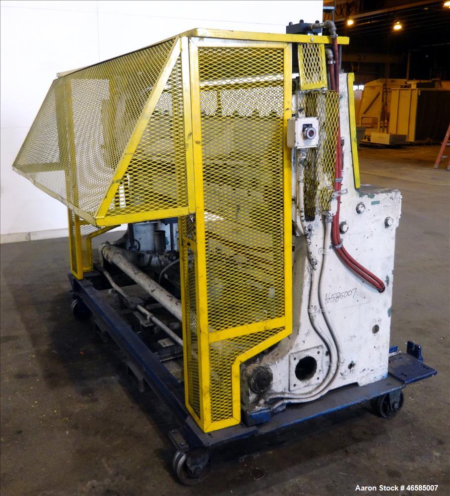 Used Wysong 72" Wide In-Line Shear, Model A-72. Pneumatically operated. Includes controls. Mounted on carbon steel frame with casters. Serial# PA4-181.