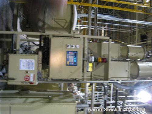 Used Novatech model NGBBS-2, 2 component blending system. Package includes 2 component blenderwith hoppers mounted on load cells, feeding bin via
vibrators. Package also includes (2) 6000 lb and 25 h...